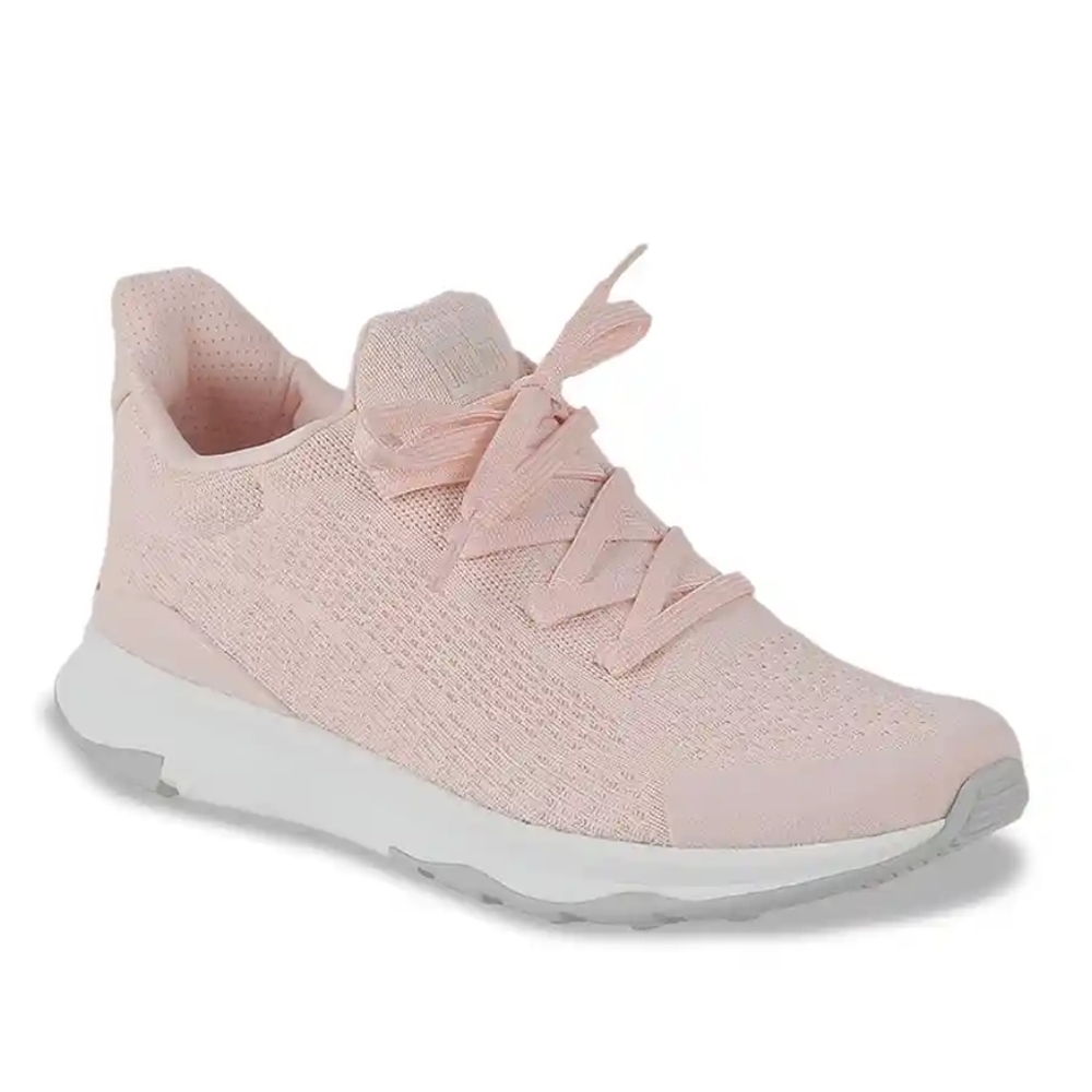 Fitflop Women's Vitamin Ffx Knit Lace-Up Trainer Fitness Sneakers Rose Size 6.5